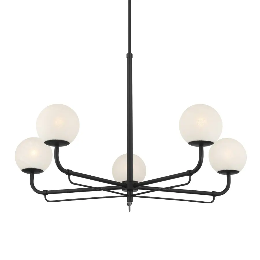 Whitehall 38" 5-Light Chandelier in Dark Matte Black - Image 1