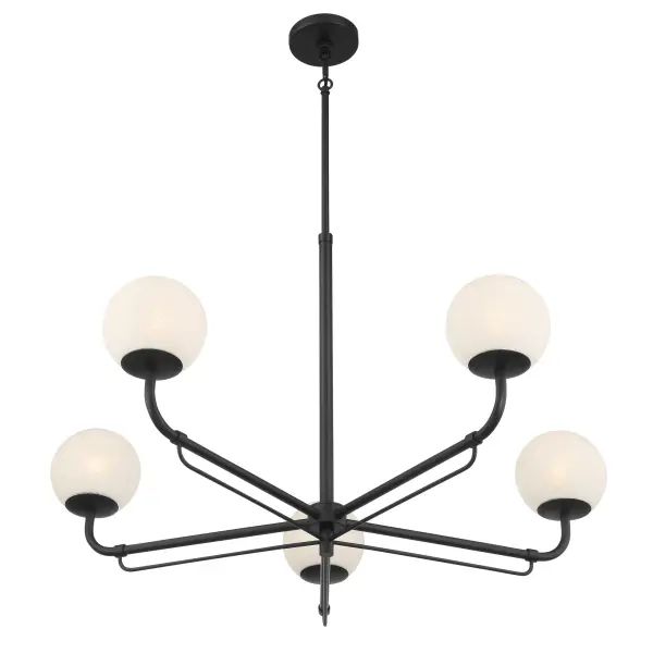 Whitehall 38" 5-Light Chandelier in Dark Matte Black - Image 5