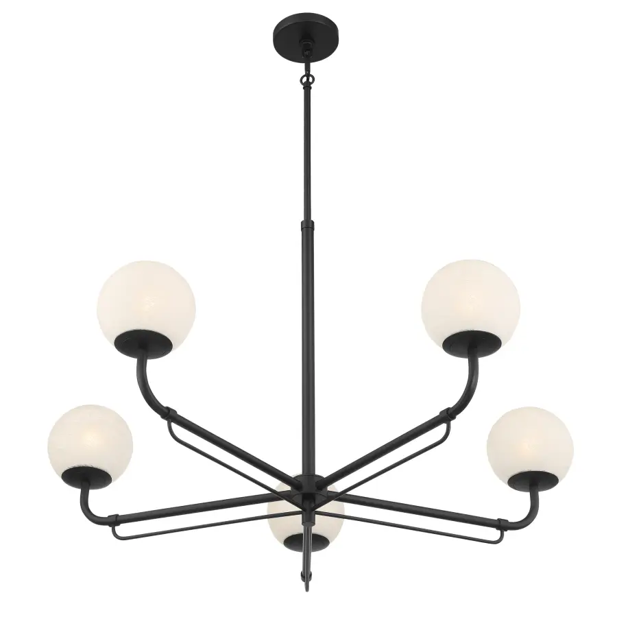 Whitehall 38" 5-Light Chandelier in Dark Matte Black - Image 5