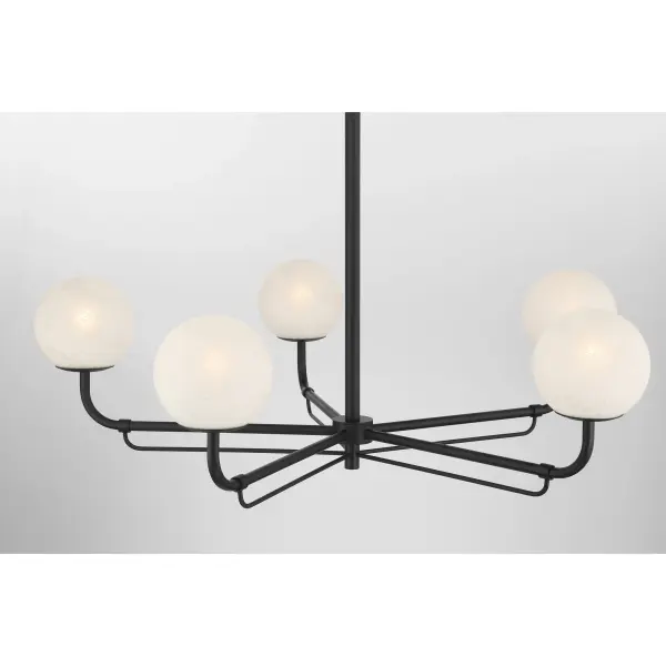 Whitehall 38" 5-Light Chandelier in Dark Matte Black - Image 6