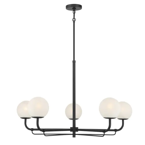 Whitehall 38" 5-Light Chandelier in Dark Matte Black - Image 7