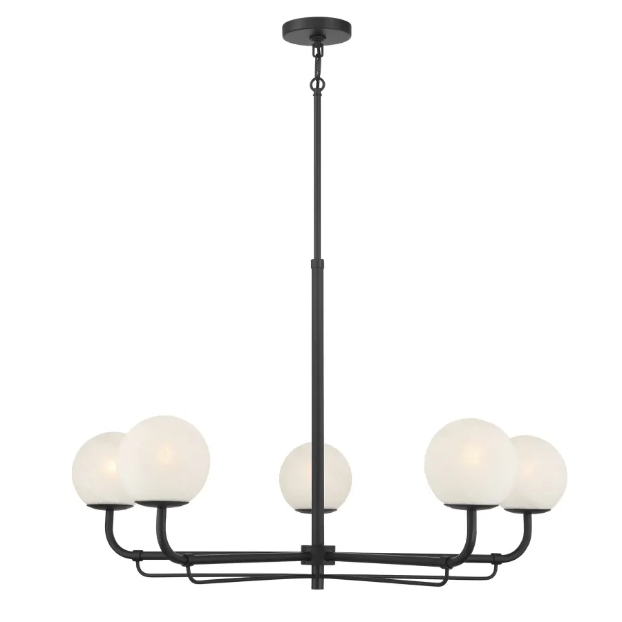 Whitehall 38" 5-Light Chandelier in Dark Matte Black - Image 7