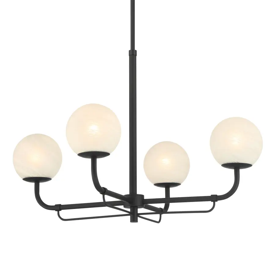 Whitehall 30" 4-Light Chandelier in Dark Matte Black - Image 1