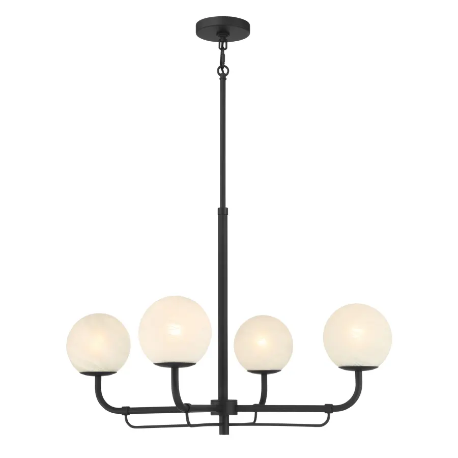 Whitehall 30" 4-Light Chandelier in Dark Matte Black - Image 6