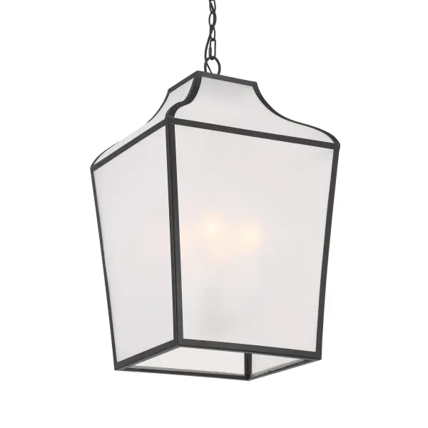 Elegant Traditional Pendant with Modern Matte Black Finish - Image 1