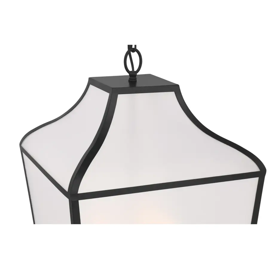 Elegant Traditional Pendant with Modern Matte Black Finish - Image 2