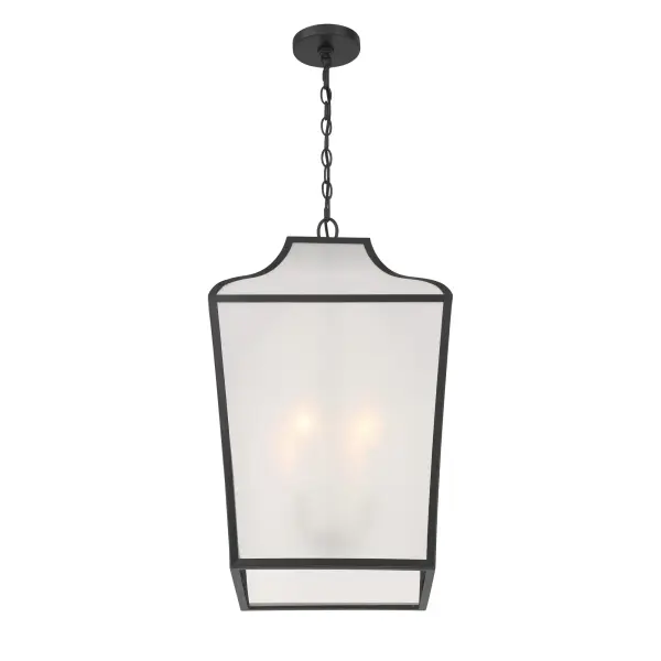 Elegant Traditional Pendant with Modern Matte Black Finish - Image 3