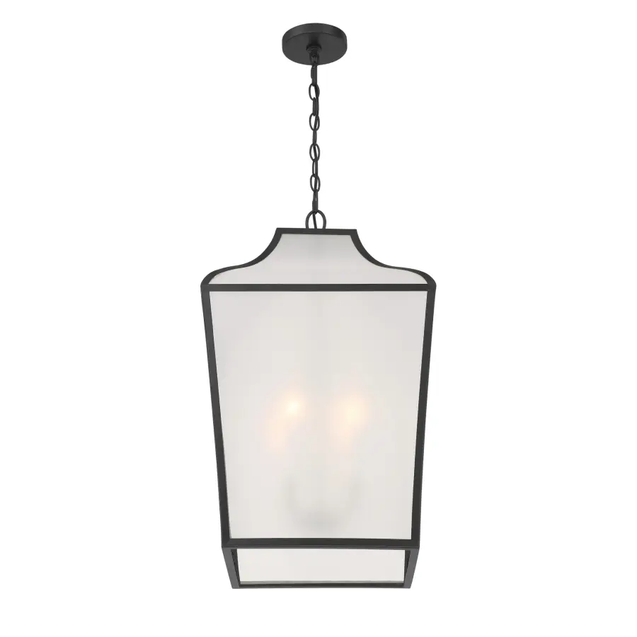 Elegant Traditional Pendant with Modern Matte Black Finish - Image 3