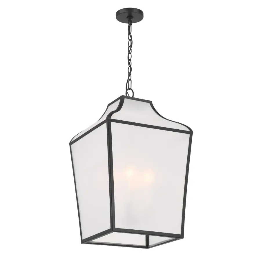 Elegant Traditional Pendant with Modern Matte Black Finish - Image 4
