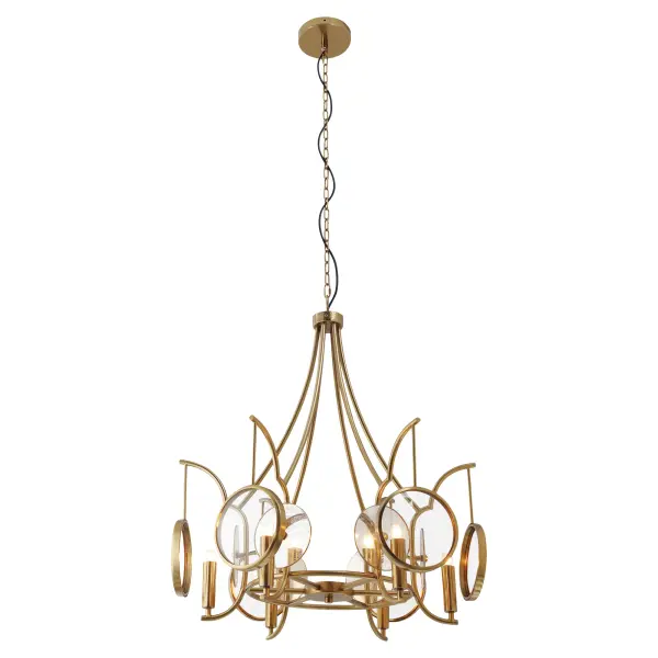 Into Focus 6-Light Chandelier in Artisan Brass - Image 1