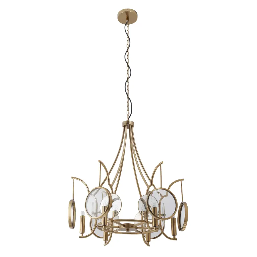 Into Focus 6-Light Chandelier in Artisan Brass - Image 3