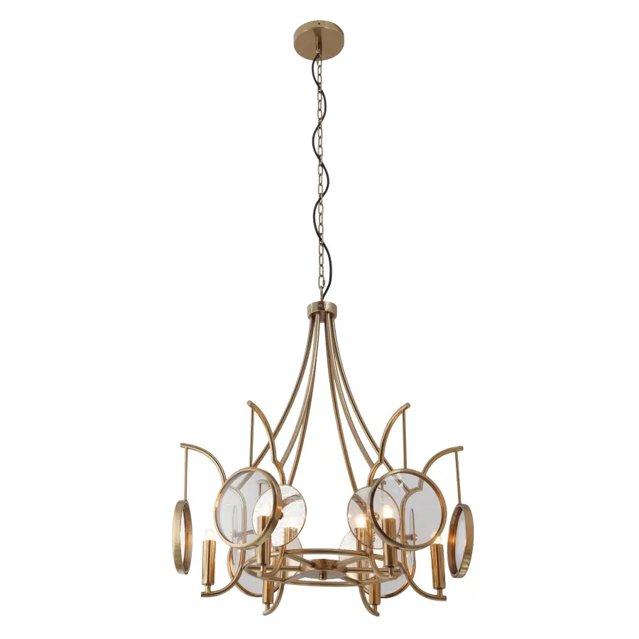 Into Focus 6-Light Chandelier in Artisan Brass - Image 4