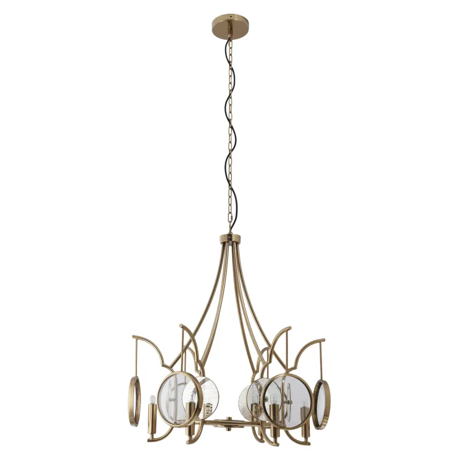 Into Focus 6-Light Chandelier in Artisan Brass - Image 5