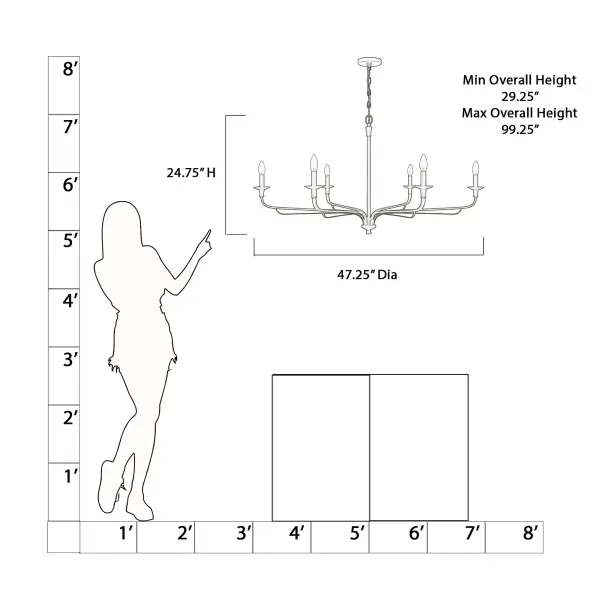 Dramatic Linear Chandelier Perfect for Large Dining Spaces - Image 2