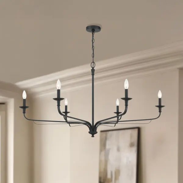 Dramatic Linear Chandelier Perfect for Large Dining Spaces - Image 4