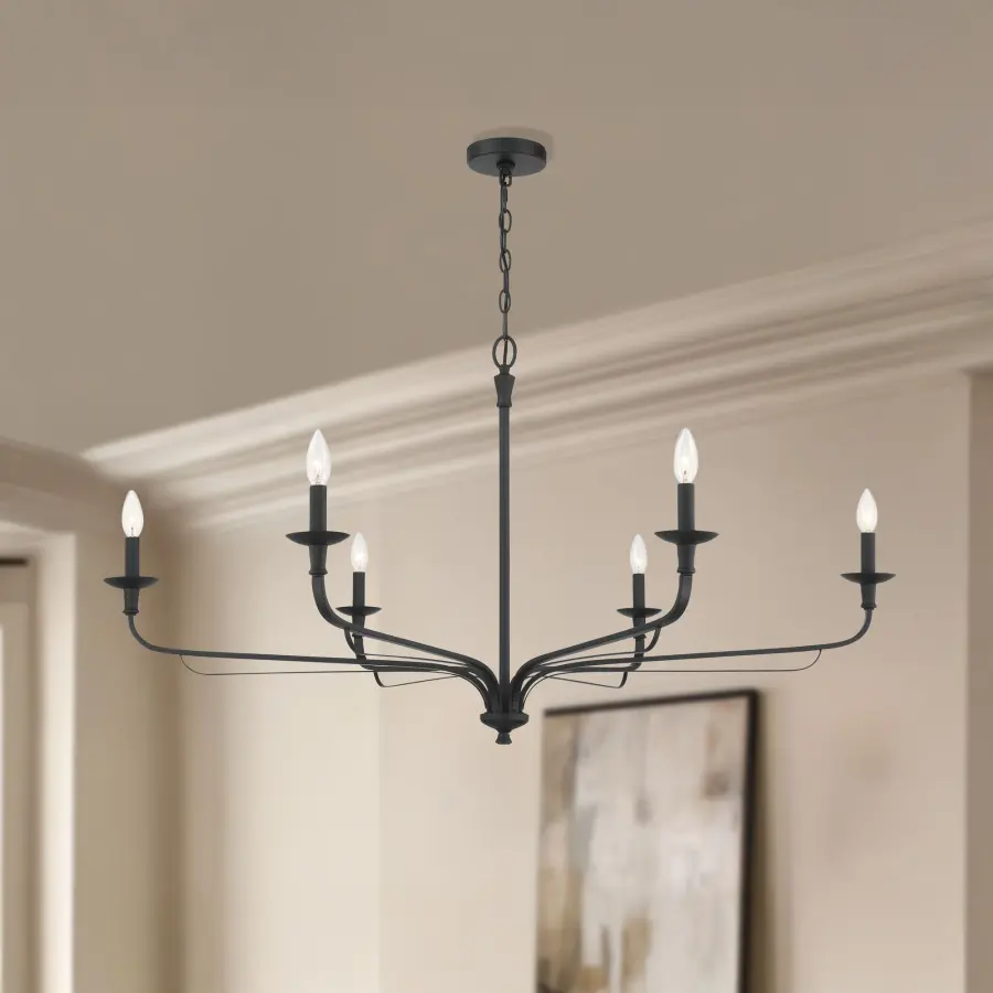 Dramatic Linear Chandelier Perfect for Large Dining Spaces - Image 4