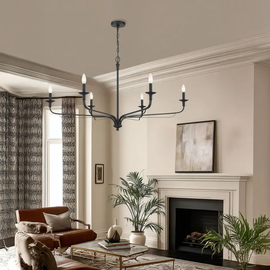 Dramatic Linear Chandelier Perfect for Large Dining Spaces - Image 5