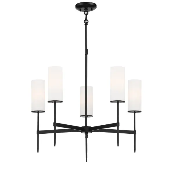First Avenue 5-Light Chandelier in Coal Black