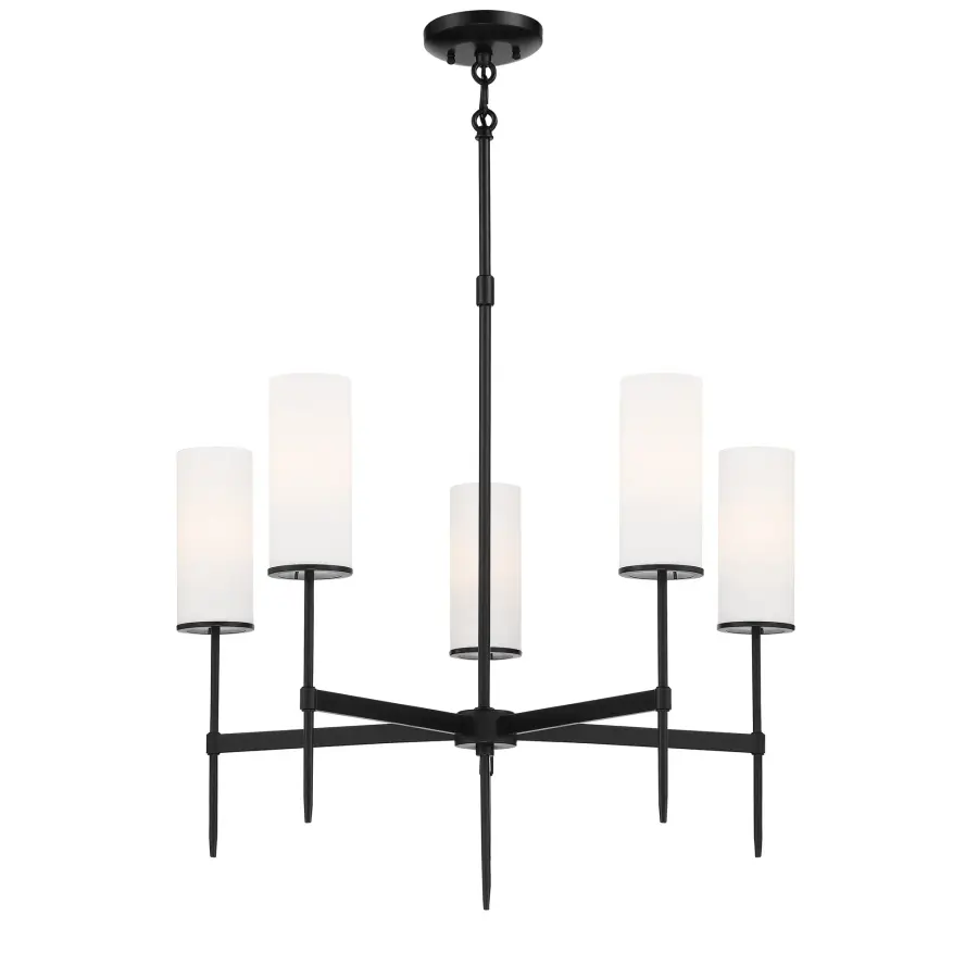 First Avenue 5-Light Chandelier in Coal Black