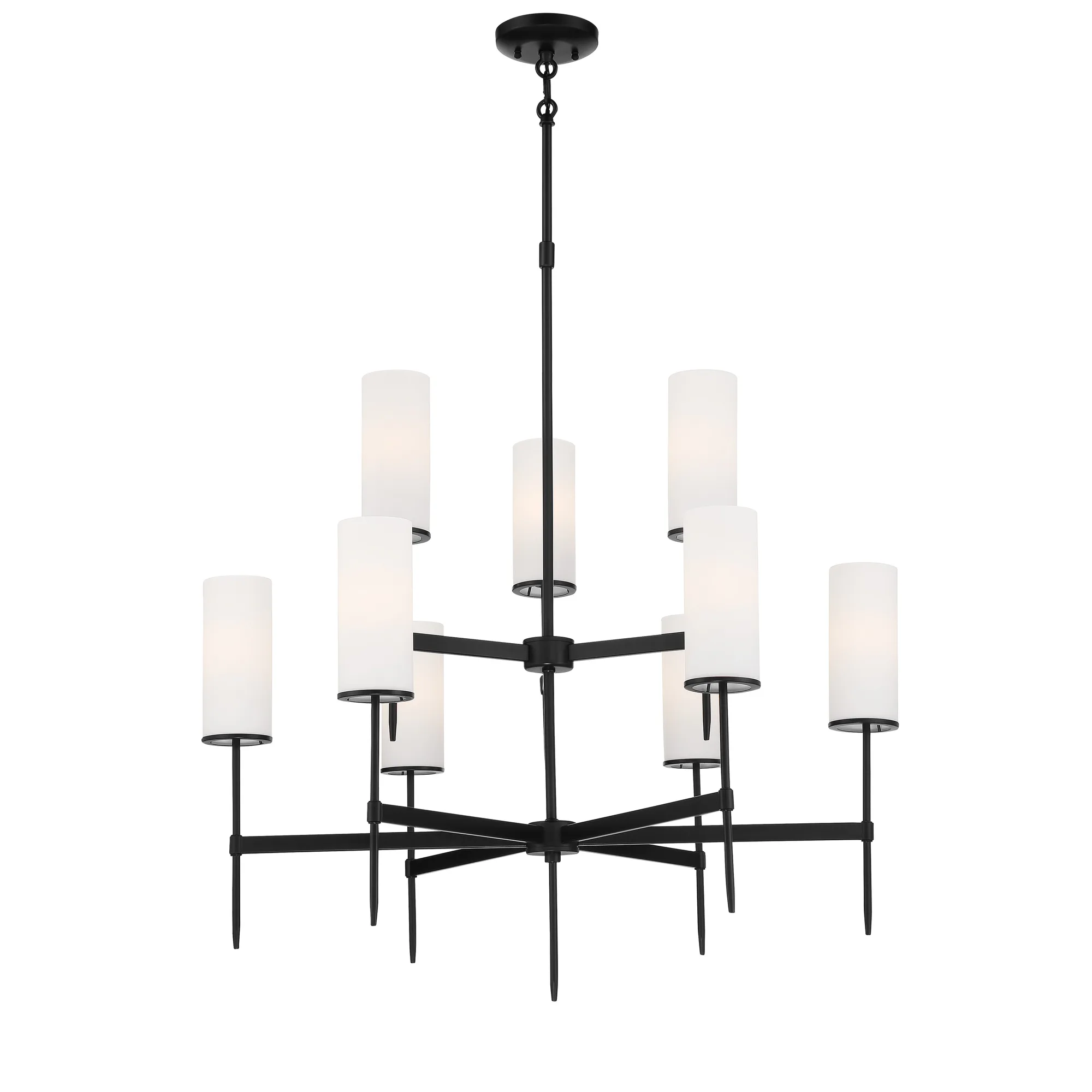 First Avenue 9-Light Chandelier in Coal Black