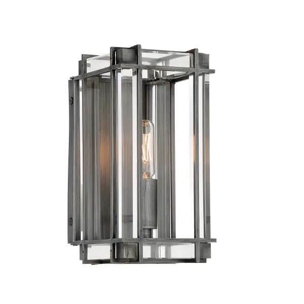 Compact Transitional Bath Sconce with Clean Lines - Image 1