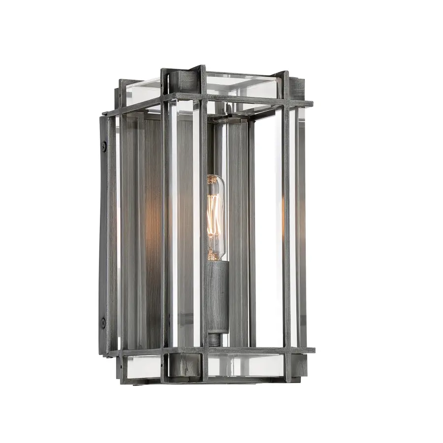 Compact Transitional Bath Sconce with Clean Lines - Image 1