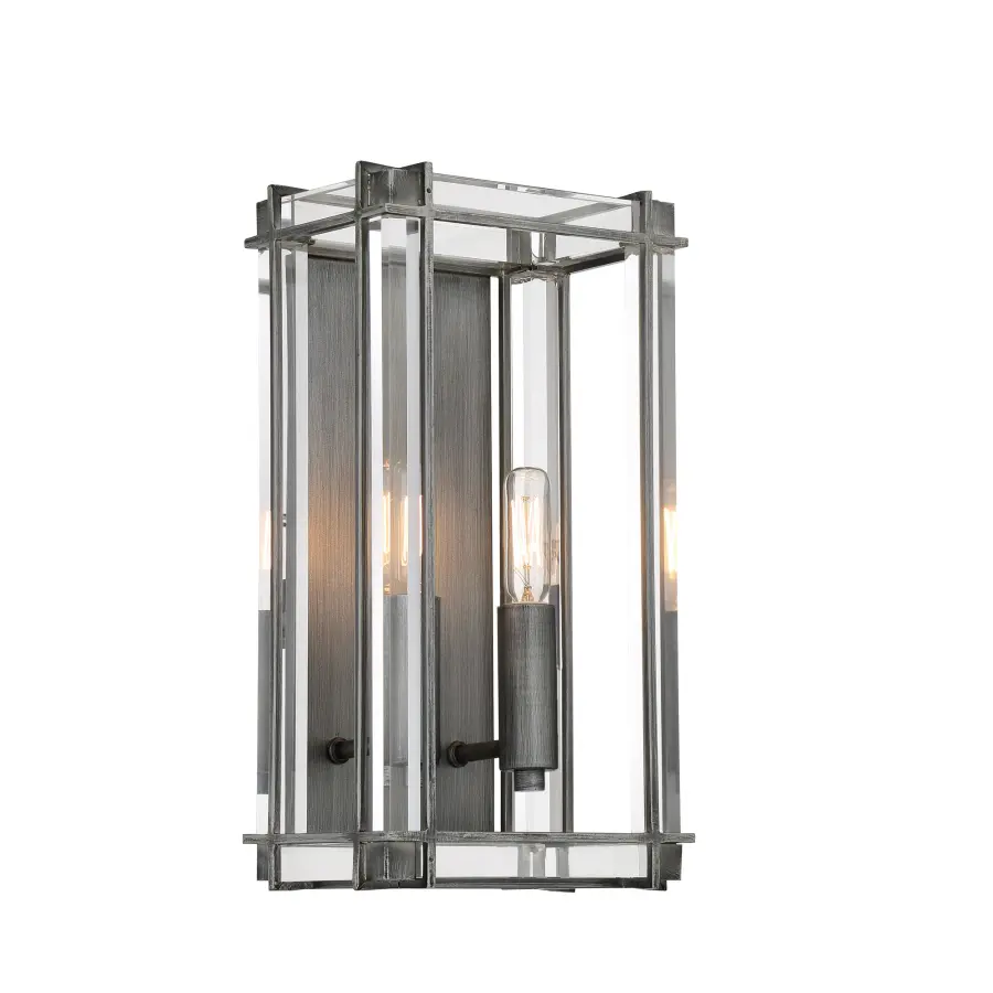 Compact Transitional Bath Light with Clean Lines and Warm Nickel Finish - Image 1