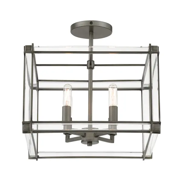 Modern Square Semi-Flush with Clean Lines and Versatile Nickel Finish - Image 5