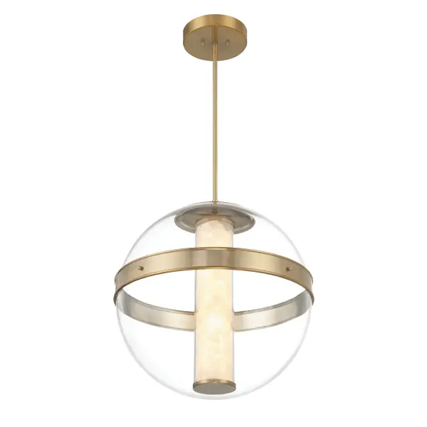 Divinely Large LED Pendant in Celeste Brass - Image 3