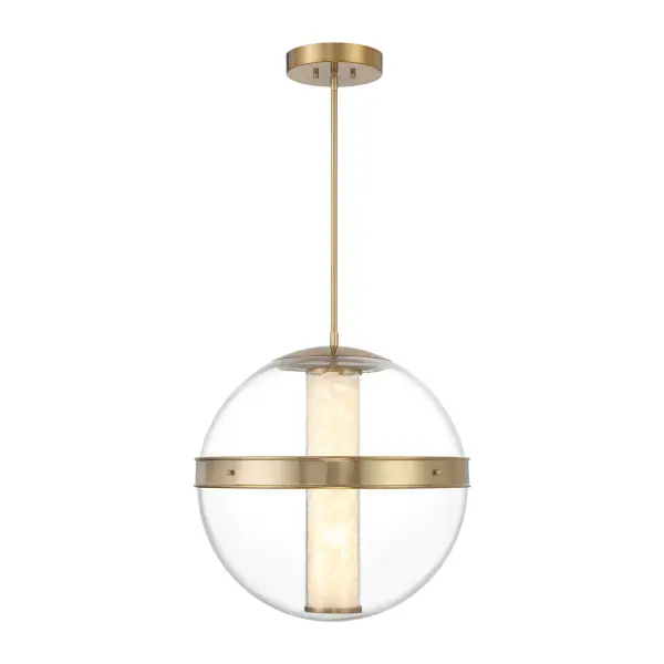 Divinely Large LED Pendant in Celeste Brass - Image 4