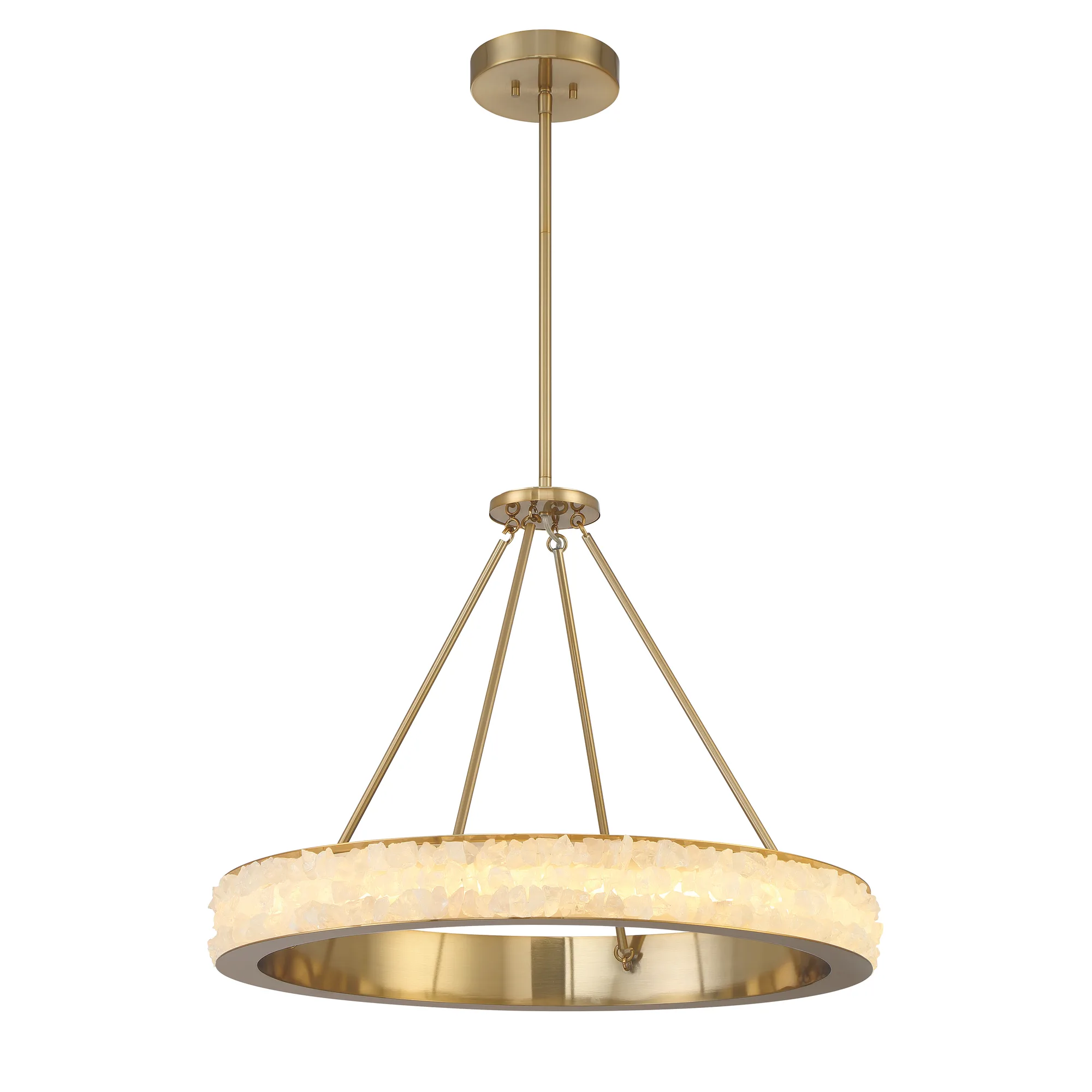 Divinely LED Chandelier in Celeste Brass
