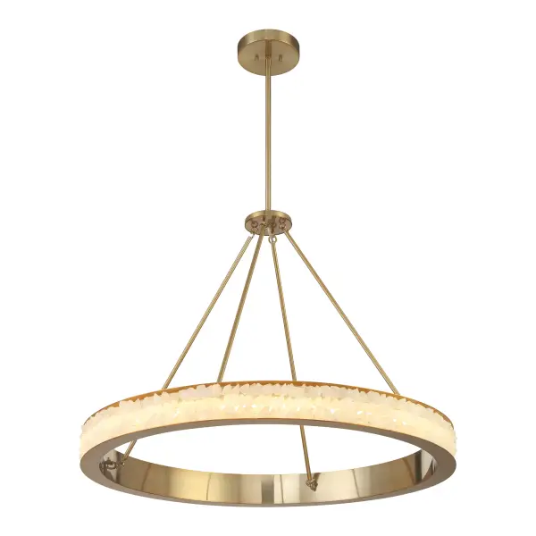 Divinely 36" LED Chandelier in Celeste Brass - Image 3