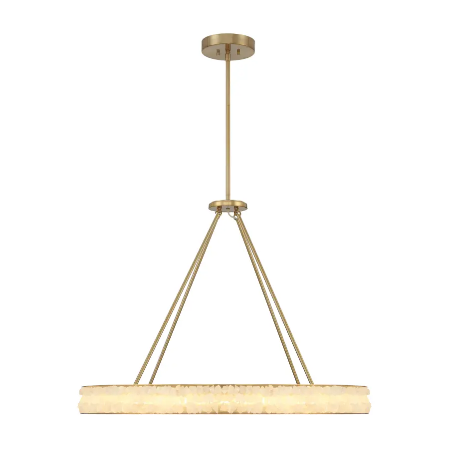 Divinely 36" LED Chandelier in Celeste Brass - Image 4