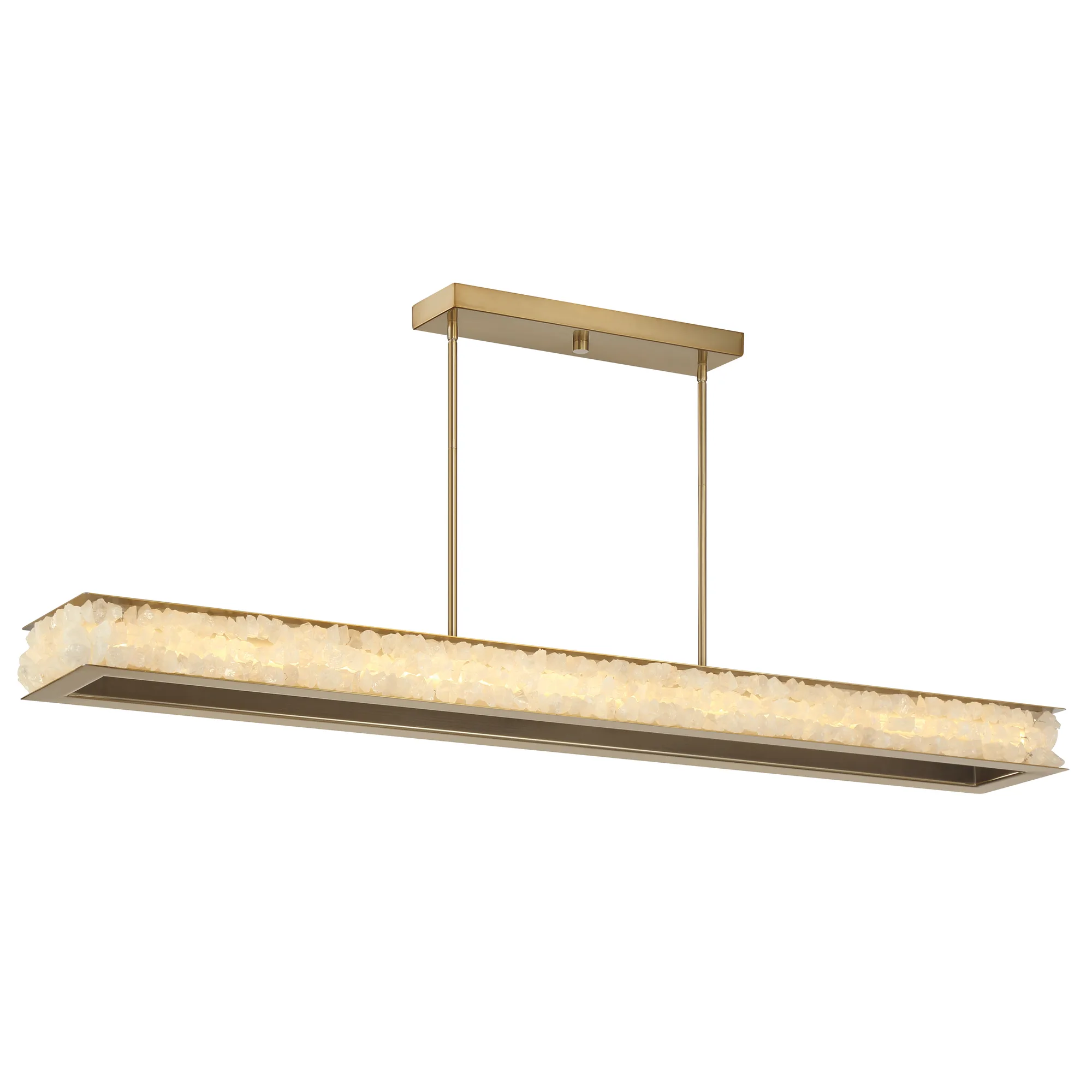 Divinely LED Island Light in Celeste Brass