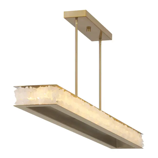 Divinely LED Island Light in Celeste Brass - Image 4