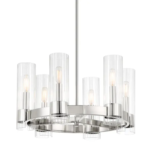Vernon Place 6-Light Chandelier in Chrome - Image 1