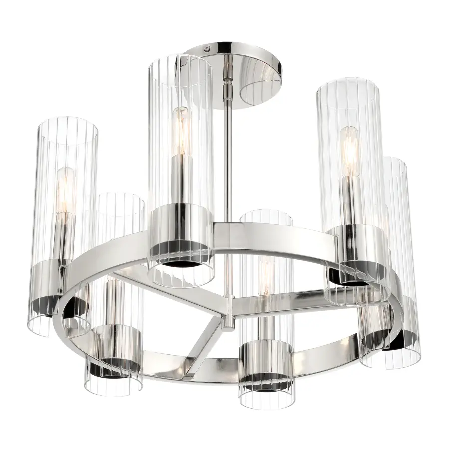 Vernon Place 6-Light Chandelier in Chrome - Image 4
