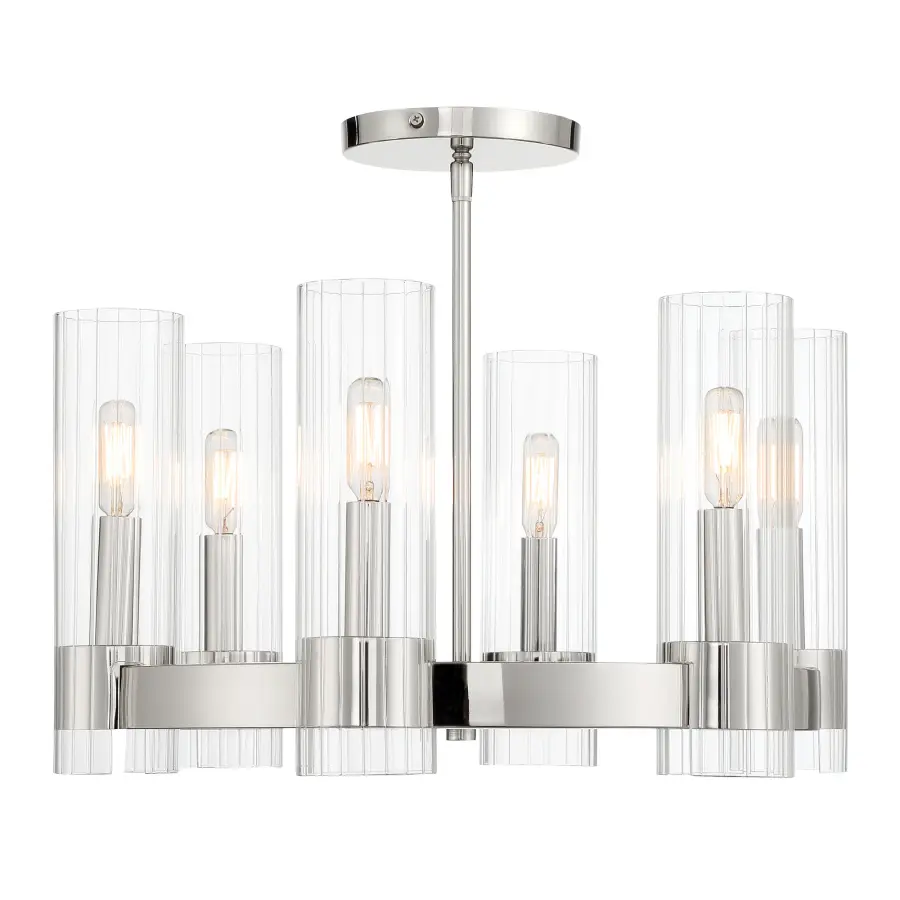 Vernon Place 6-Light Chandelier in Chrome - Image 5