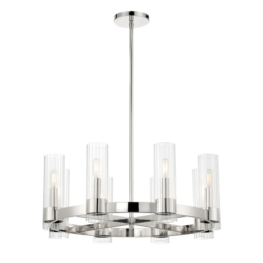 Vernon Place 8-Light Chandelier in Chrome - Image 1