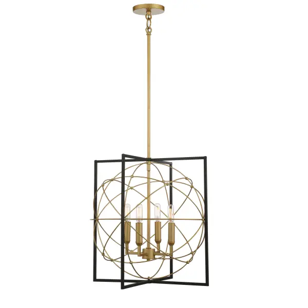 The Titan's Trace pendant combines contemporary design with industrial flair through its unique sand coal and honey gold finish. At 19 inches wide, it provides focused illumination perfect for dining areas and kitchen islands.