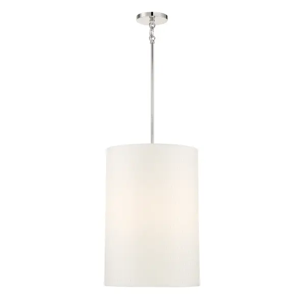 The Palmetto pendant brings natural sophistication with its handwoven papyrus shade and polished nickel hardware. At 14.5 inches wide, it's perfectly scaled for intimate dining spaces and kitchen islands while delivering warm, diffused light.