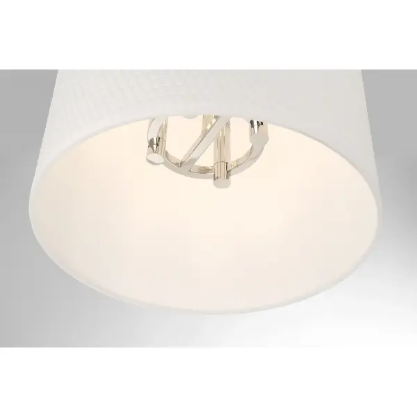 The Palmetto pendant brings natural sophistication with its handwoven papyrus shade and polished nickel hardware. At 14.5 inches wide, it's perfectly scaled for intimate dining spaces and kitchen islands while delivering warm, diffused light. - alternate view