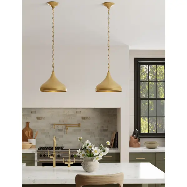 Cedar Lane 12.75" 1-Light Pendant in Legacy Brass - Image 4