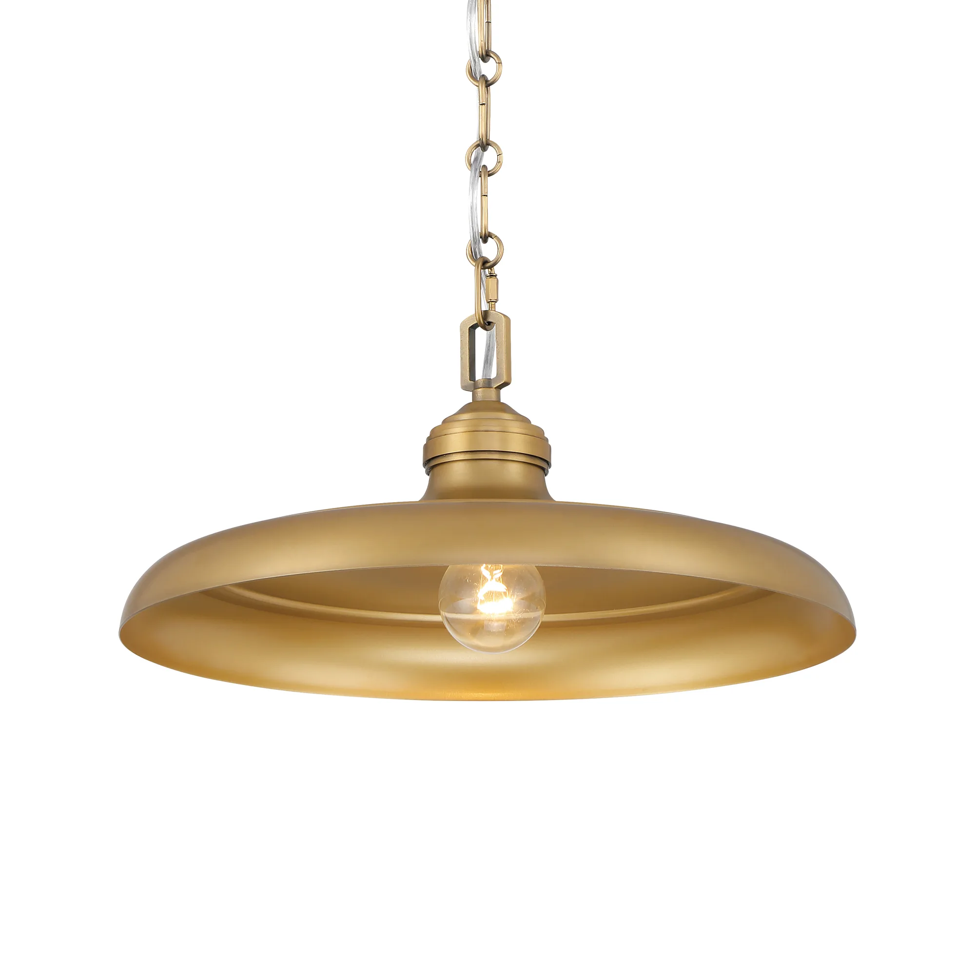 Crowne 16" 1-Light Pendant in Legacy Brass