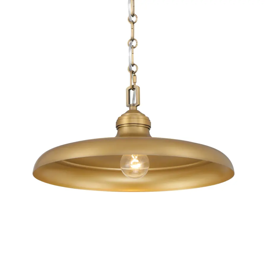 Crowne 16" 1-Light Pendant in Legacy Brass - Image 1