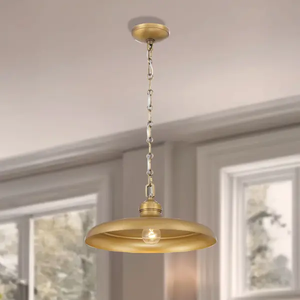 Crowne 16" 1-Light Pendant in Legacy Brass - Image 4