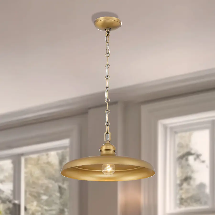 Crowne 16" 1-Light Pendant in Legacy Brass - Image 4