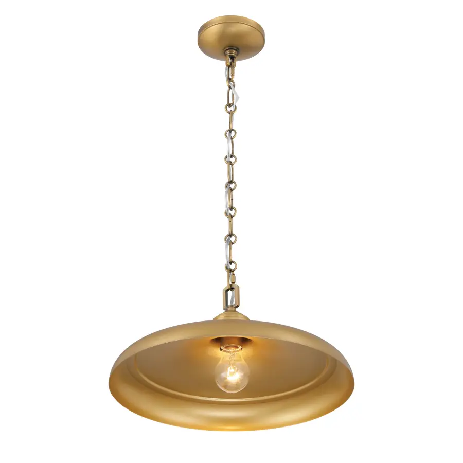 Crowne 16" 1-Light Pendant in Legacy Brass - Image 8