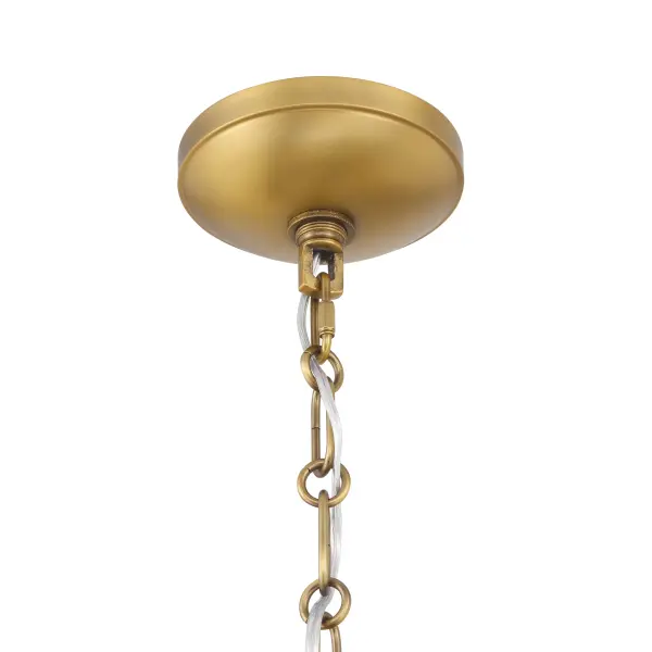 Crowne 16" 1-Light Pendant in Dark Matte Black and Legacy Brass - Image 7