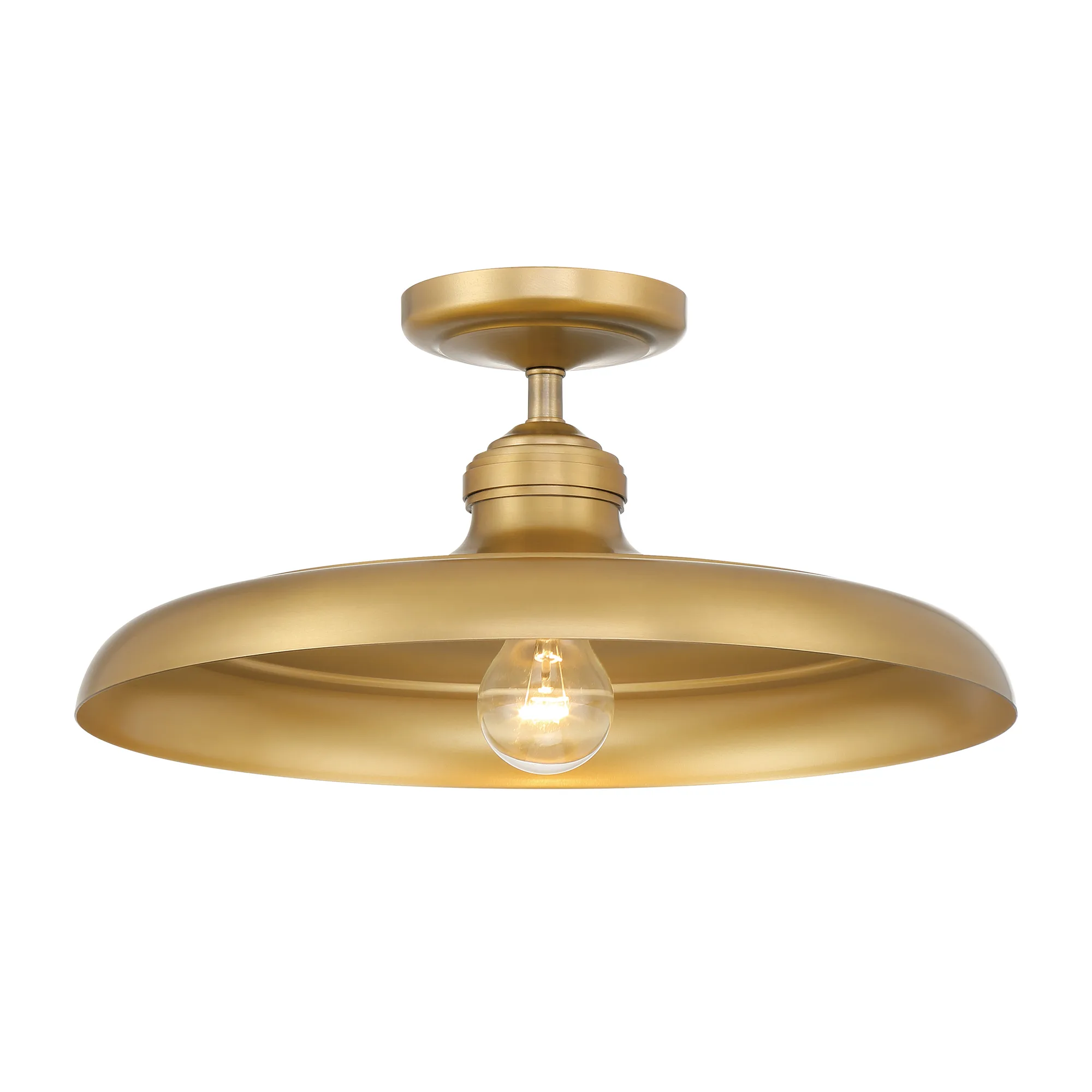 Crowne 16" Semi Flush Mount in Legacy Brass